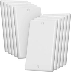 img 4 attached to 🔌 Bates- Blank Wall Plate, Pack of 10, 1 Gang Outlet Cover Plate in White - Enhance Your Wall Décor