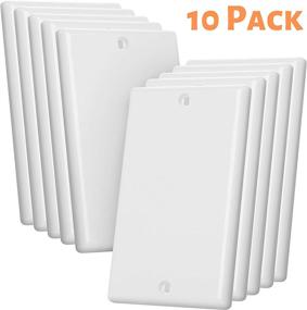 img 3 attached to 🔌 Bates- Blank Wall Plate, Pack of 10, 1 Gang Outlet Cover Plate in White - Enhance Your Wall Décor