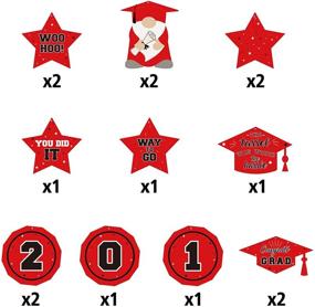 img 2 attached to 🎓 Dazonge 36ct Graduation Decorations 2021 Red & Black Hanging Swirls - Perfect for Graduation Party, Indoor & Outdoor Use