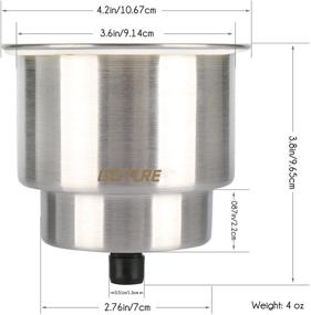 img 3 attached to 🥤 Premium Goture Stainless Steel Recessed Cup Drink Holder: Ideal for Marine Boat, RV, and Camper with Drain Feature