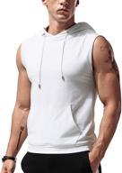 aixdir men's sleeveless hoodie: workout hooded tank top with pocket for gym and muscles логотип