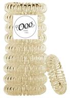 painless patented ooo hair ties - spiral coil ponytail holder for all hair types. no trace rubber bands in assorted colors (blonde) - ideal accessory for women, girls, kids, exercise, workouts & everyday wear logo