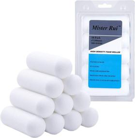 img 2 attached to 🎨 High Density Foam Paint Roller Covers, Mister Rui Small Paint Roller 4 Inch (Pack of 10) - Ideal Finest Finish Mini Sponge Rollers for Painting Walls, Cabinets, Cupboards, Doors, etc.