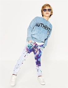 img 3 attached to Colorful Boys' Elastic Sportswear Clothing and Pants by UNIFACO