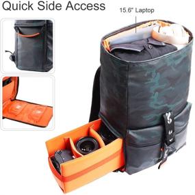 img 1 attached to 📷 K&amp;F Concept Camera Backpack: Waterproof Photography Camera Bag with 15.6&#34; Laptop Compartment and Rain Cover - Perfect for SLR/DSLR Camera, Lens, and Accessories