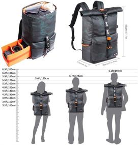 img 3 attached to 📷 K&amp;F Concept Camera Backpack: Waterproof Photography Camera Bag with 15.6&#34; Laptop Compartment and Rain Cover - Perfect for SLR/DSLR Camera, Lens, and Accessories