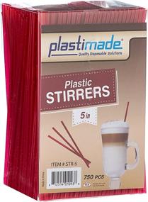 img 2 attached to 🥤 Plastimade Plastic Sip Stirrers Inch: Premium Stirrers for Drinks and Cocktails