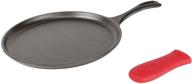 🍳 lodge cast iron griddle with hot handle holder, 10.5 inches, black and red logo