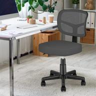 🪑 molents armless task office chair with mesh lumbar support - ergonomic computer chair,no arms,adjustable swivel home office chair,easy assembly,mid back,no armrest, ideal for small spaces logo