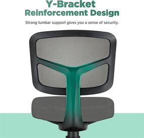 img 2 attached to 🪑 MOLENTS Armless Task Office Chair with Mesh Lumbar Support - Ergonomic Computer Chair,No Arms,Adjustable Swivel Home Office Chair,Easy Assembly,Mid Back,No Armrest, Ideal for Small Spaces