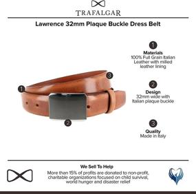 img 2 attached to 👔 Trafalgar Lawrence Plaque Buckle Dress Belt - Men's Accessory for Stylish Outfits