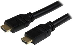 img 4 attached to 🔌 StarTech.com 50 ft Plenum Rated High Speed HDMI Cable - Ultra HD 4k x 2k -CMP / FT6 Rated for In-Wall & Ceiling Installation - HDMI to HDMI Male to Male - Gold Plated (HDPMM50) Black