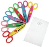 🖌️ superm 006 edging art scissors: creative craft cutter for kids, picture, photo, paper - safe and decorative gift pack of 6 logo