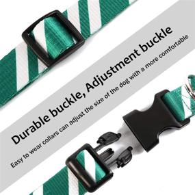 img 1 attached to Coomour Wizard School Printed Dog Collar Set with Funny Leash for Pets: Adjustable & Stylish for Dogs, Cats - Green, Small