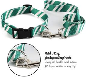 img 2 attached to Coomour Wizard School Printed Dog Collar Set with Funny Leash for Pets: Adjustable & Stylish for Dogs, Cats - Green, Small