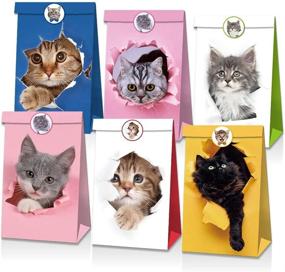 img 4 attached to 🐱 Cute Cat Bag: Fun-filled Kitty Cat Party Supplies for Kids, Home, Classroom, or Baby Shower (24 Pack)