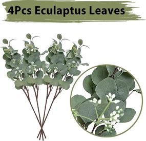 img 2 attached to Sage Green Blush Eucalyptus Balloon Garland Kit: Perfect Party Decor with 131 Pcs Balloons & Artificial Eucalyptus Leaves Stems for Baby Bridal Shower, Birthday, Safari Themes