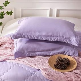 img 1 attached to 🌞 SunStyle Home Queen Lightweight Comforter Set – Light Purple Down Alternative Comforter with Soft All Seasons Bedding and 2 Pillow Shams