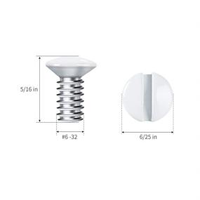 img 3 attached to 🔩 100 Pack White Wall Plate Screws, 5/16" Long 6-32 Thread Switch Cover Screw Set, Outlet Replacement Screws, White Screws for Receptacle Cover, Wall Plate & Light Switch Plate