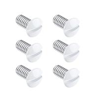 🔩 100 pack white wall plate screws, 5/16" long 6-32 thread switch cover screw set, outlet replacement screws, white screws for receptacle cover, wall plate & light switch plate logo