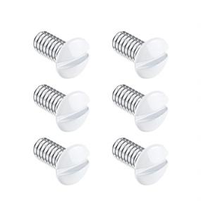 img 4 attached to 🔩 100 Pack White Wall Plate Screws, 5/16" Long 6-32 Thread Switch Cover Screw Set, Outlet Replacement Screws, White Screws for Receptacle Cover, Wall Plate & Light Switch Plate