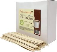 ☕ makerstep wooden coffee stir sticks 7 inch with storage box, 1000 count: sustainable, sturdy birch wood stirrers for coffee, tea, craft, and popsicle - eco-friendly, splinter free, round ends logo