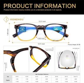 img 3 attached to 👓 K Kenzhou Computer Reading Glasses Blue Light Blocking Lightweight Glasses for Women 2 Pack (Black/Yellow, +1.5): Enhanced SEO-friendly Optics for Eye Strain Relief