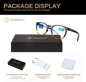 img 2 attached to 👓 K Kenzhou Computer Reading Glasses Blue Light Blocking Lightweight Glasses for Women 2 Pack (Black/Yellow, +1.5): Enhanced SEO-friendly Optics for Eye Strain Relief