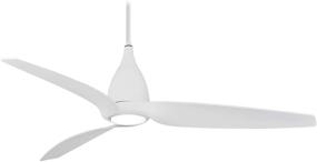 img 4 attached to Minka-Aire F831L-WHF Tear 60 Inch Ceiling Fan: Enhanced Cooling with Integrated LED Light and Energy-Efficient DC Motor in Chic Flat White Finish