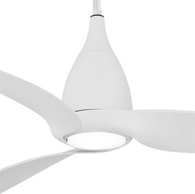 img 3 attached to Minka-Aire F831L-WHF Tear 60 Inch Ceiling Fan: Enhanced Cooling with Integrated LED Light and Energy-Efficient DC Motor in Chic Flat White Finish