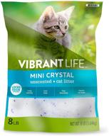 🐱 vibrant life ultra premium crystals cat litter - unscented, 8-lb non clumping litter logo