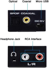 img 2 attached to 🔊 Аудио преобразователь Digital to Analog от Anber-Tech с оптическим SPDIF Toslink коаксиальным, аналоговым стерео L/R и 3.5 мм разъемом DAC преобразователь, оптический и коаксиальный кабель, адаптер питания для PS4 HDTV DVD наушников.