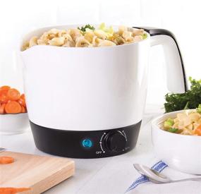 img 3 attached to 🍲 Dash DMC100WH Express Electric Cooker Hot Pot - Temperature Control for Noodles, Rice, Pasta, Soups, Boiling Water & More - 1.2 L - White