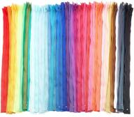 50-color assortment of 18-inch nylon coil zippers for sewing - pack of 100 pieces logo