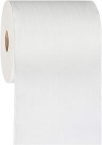 img 3 attached to AmazonCommercial 1-Ply White Hardwound Paper Towels (416970): High Capacity Bulk Rolls for Business, FSC Certified, 800 Feet per Roll (6 Rolls)