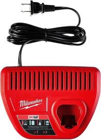 img 3 attached to 🔋 Milwaukee Genuine OEM M12 Lithium Ion 12V Battery Charger w/LED Indicator, Red - Model 48-59-2401