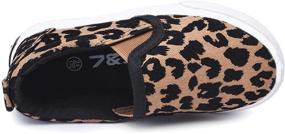 img 2 attached to Skeblo Leopard Canvas Sneakers Мокасины