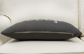 img 1 attached to 💤 Enhance Your Sleep with EURASIA DECOR Sleep Sentiment Lumbar Accent Throw Pillow Cover - Dark Grey!
