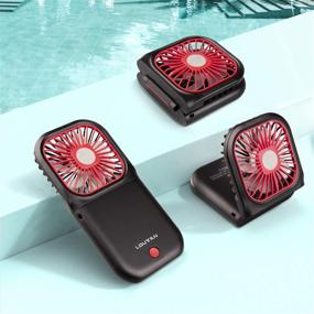 img 3 attached to 🔋 Adjustable Speed USB Rechargeable Battery Cooling Fan - Portable Mini Handheld Fan - Small Folding Fan With Emergency Mobile Phone Power Bank - Ideal for Indoor, Outdoor, and Travel