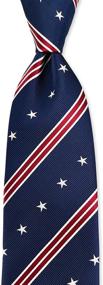 img 1 attached to KOOELLE American Jacquard Patriotic Neckties Men's Accessories and Ties, Cummerbunds & Pocket Squares