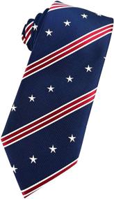 img 2 attached to KOOELLE American Jacquard Patriotic Neckties Men's Accessories and Ties, Cummerbunds & Pocket Squares