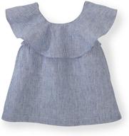 hope henry girls striped ruffle girls' clothing in tops, tees & blouses logo