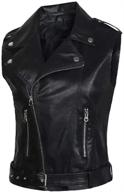 kedera motorcycle leather sleeveless pockets women's clothing for coats, jackets & vests logo