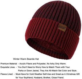 img 1 attached to Winter Touchscreen Knitted Beanie by Honnesserry - Men's Accessory