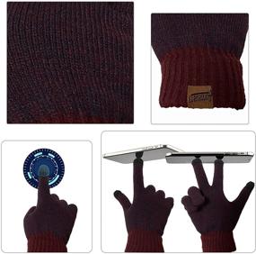 img 3 attached to Winter Touchscreen Knitted Beanie by Honnesserry - Men's Accessory