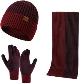 img 4 attached to Winter Touchscreen Knitted Beanie by Honnesserry - Men's Accessory