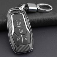 🔑 enhanced abs carbon fiber key shell for ford f150, mondeo, mustang, edge, and explorer vehicles logo