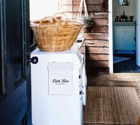 img 1 attached to 🧲 Magnetic Metal Lint Storage Bin for Laundry Room Organization - Lint Trash Can for Laundry Storage, Perfect for Farmhouse Laundry Room Decor