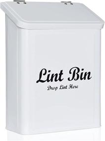 img 4 attached to 🧲 Magnetic Metal Lint Storage Bin for Laundry Room Organization - Lint Trash Can for Laundry Storage, Perfect for Farmhouse Laundry Room Decor