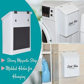 img 3 attached to 🧲 Magnetic Metal Lint Storage Bin for Laundry Room Organization - Lint Trash Can for Laundry Storage, Perfect for Farmhouse Laundry Room Decor